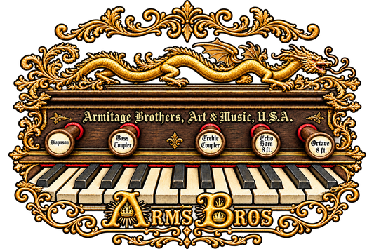 Arms Bros Antique Organ Tee - original artwork