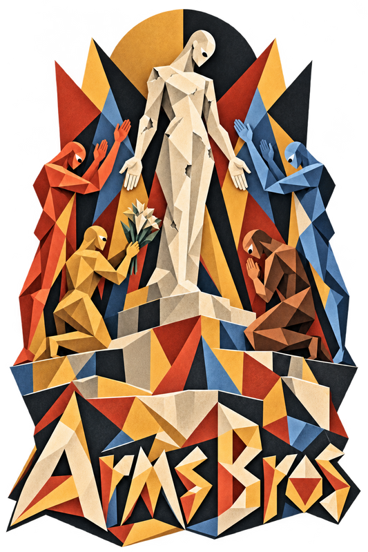 Cubist Statue Tee - original artwork