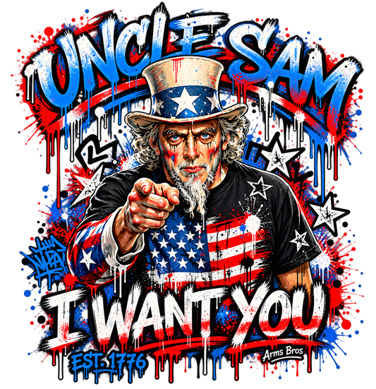 Uncle Sam Street Art Patriot Tee