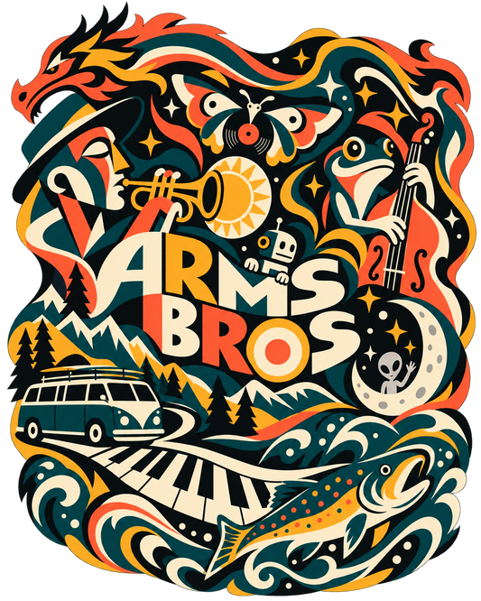 Arms Bros Psychedelic Road Trip Collage artwork