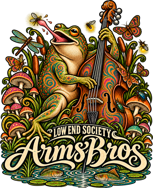 Low End Society Bass Frog Tee artwork