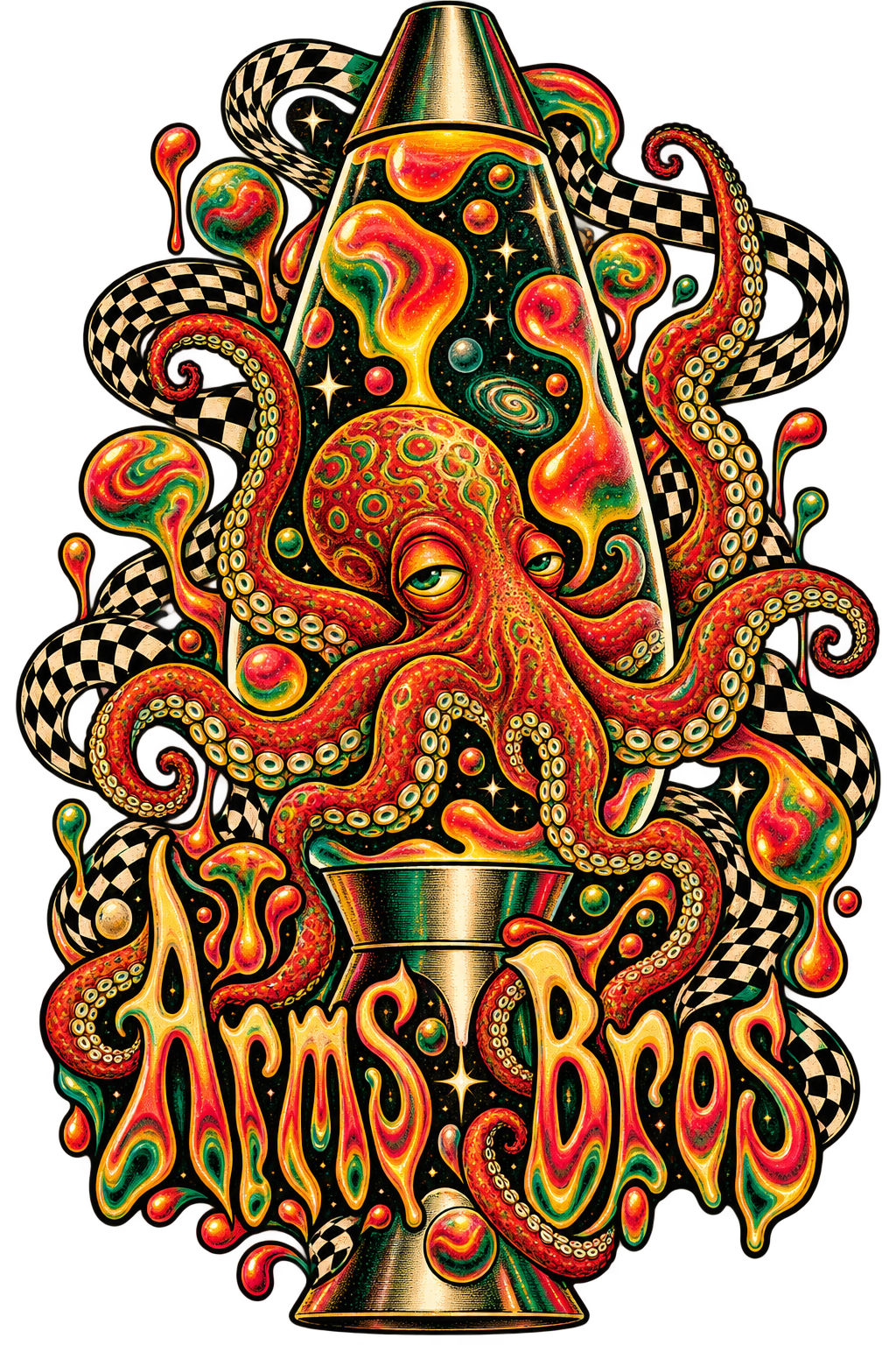 Psychedelic Octopus Tee artwork