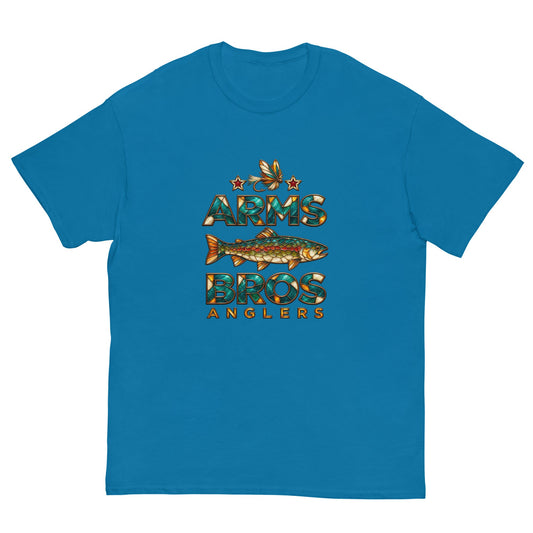 Arms Bros Anglers Stained Glass Tee — Sapphire