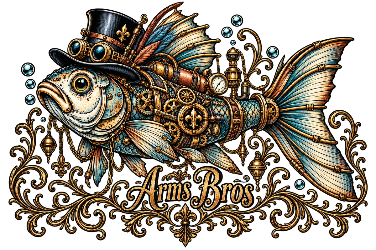 Brass Gear Steampunk Fish Tee