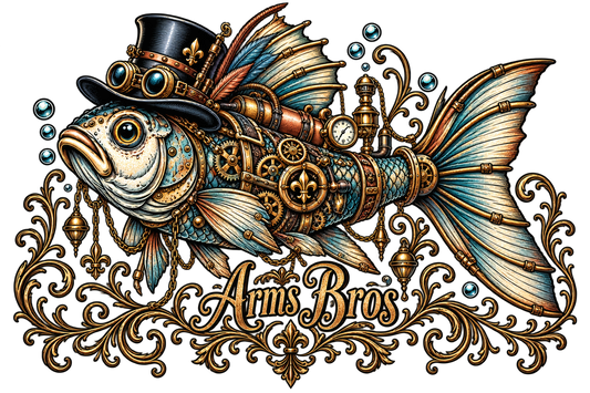 Brass Gear Steampunk Fish Tee