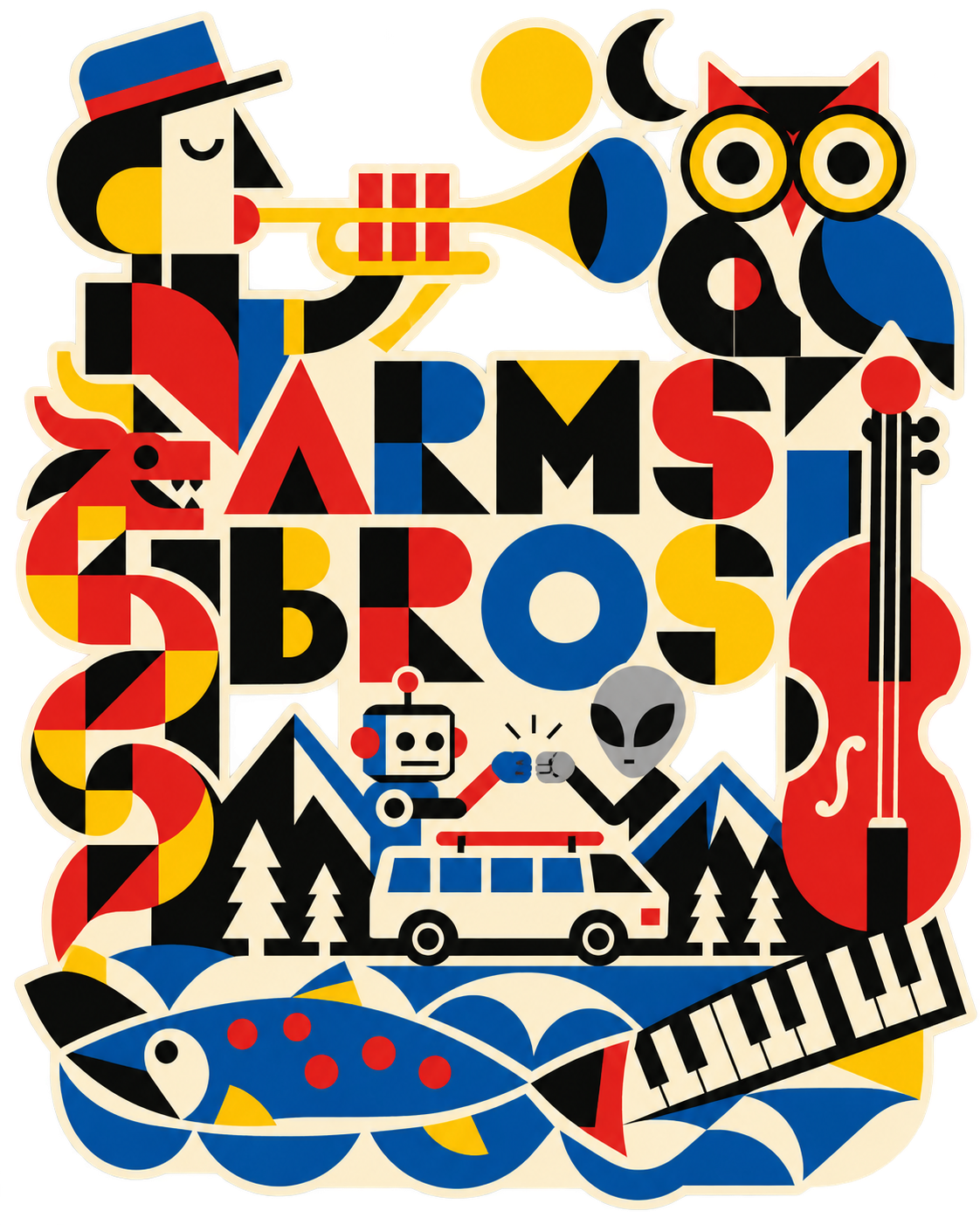 Arms Bros Bauhaus Collage artwork