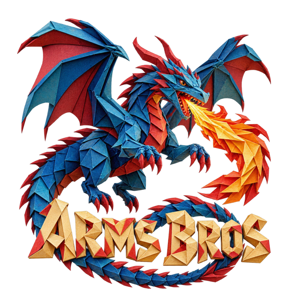 Paper Fold Dragon Tee - original artwork