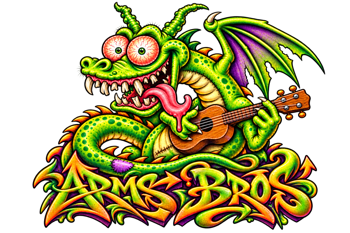 Dragon Jam Ukulele Tee - print artwork