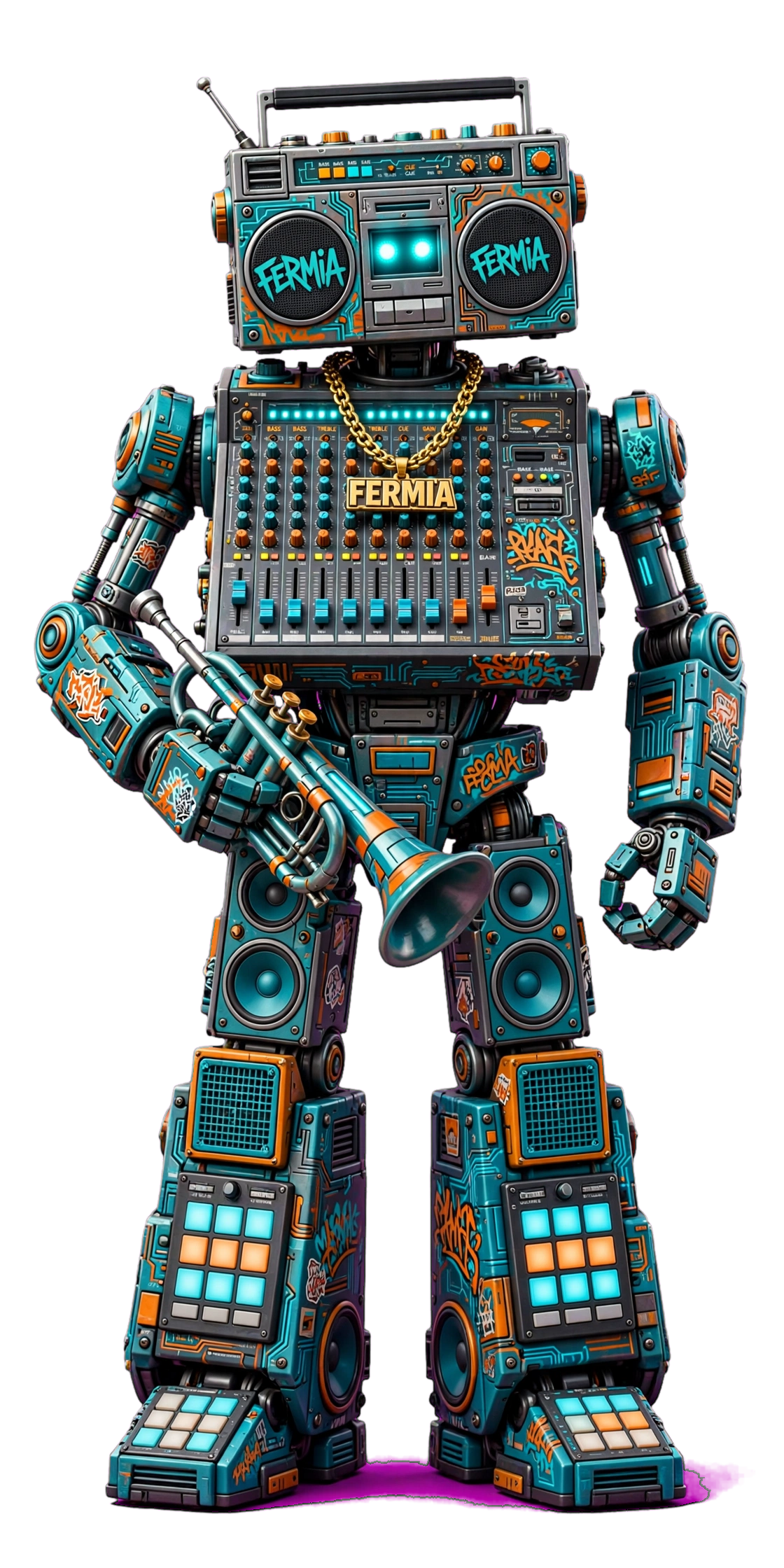 Brass Bot Beat Machine Tee