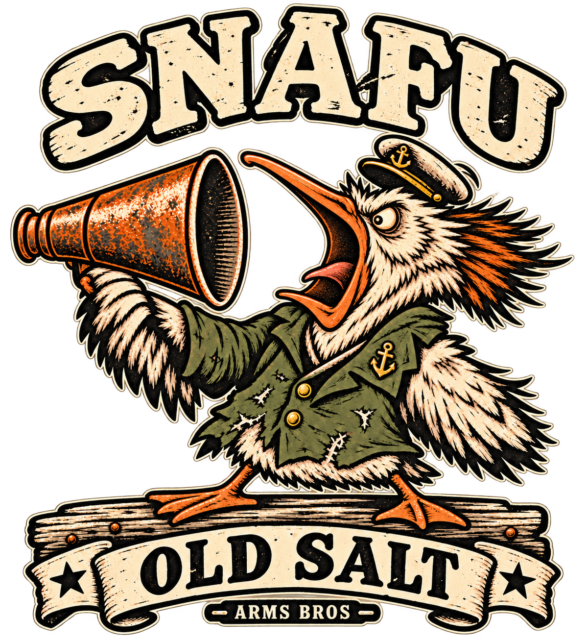 SNAFU Old Salt Tee - original artwork
